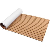 Tapis De Sol Pour Bateau, 90 x 240 Cm, Revêtement De Sol Synthétique Pour Bateau Marin, Feuille De Pont De Yacht En Mousse Eva Auto-Adhésive (Or +