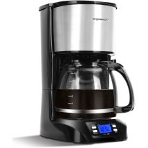 Digitale Kaffeemaschine, Kaffeebrüher mit programmierbarer Timer, bis 12 Tassen, 1,5L, Warmhalteplatte, Tropf-Stopp, 800Watt, FilterKaffeemaschine