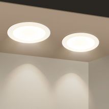 Aigostar - Foco led Para Techo, 12W, 1350LM, 4000K, Focos led de Techo para interior, Foco led Empotrado, Ojos de buey led, Ф145-155 mm, Paquete de 2