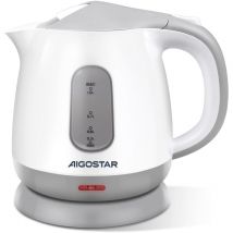 Aigostar - Wasserkocher Klein 1 Liter, Mini Reise Wasserkocher für Camping, Büro, Single-Haushalte, Tragbar & Leichtgewichtig, Doppelte