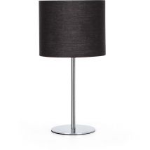 Aigostar - Lámpara de Mesa Clásica, Porlámparas de Casquillo Fino E14, Lámpara Decorativa Clásica con Base de Acero Brillante y Tulipa Negra,