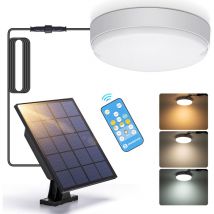 Aigostar - Luz Solar Exterior 50W 500LM Plafón Solar Interior/Exterior con mando a distancia IP65 Lámpara Solar Exterior regulable: