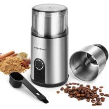 Aigostar - Molinillo de café eléctrico, Molinillo de café multifuncional 200W Molinillo de especias Recipiente extraíble con cuchillas de acero