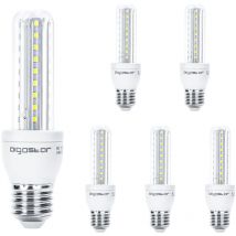 Aigostar - Pack de 5 Bombillas led T3 2U de 8 watios, casquillo gordo (E27), 640 lumen y luz fria (6400K) [Clase de eficiencia energética a+]