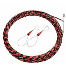 Debuns - Aiguille Électricien de 50M - Tire-Fil Électrique de 5mm de Diamètre - Aiguille de Tirage Rétractable pour Câbles et Rallonges Électriques..