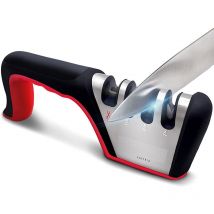 Aiguiseur Couteaux Professionnel, 4 en 1 Affuteur Couteau de Cuisine avec Base Anti-dérapante, Eguiseur de Couteau pour Couteaux et Ciseaux, Afuteur