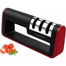 Coocheer - Aiguiseur de couteaux 3 en 1, aiguiseur de couteaux de cuisine professionnel pour différentes tailles de couteaux en acier inoxydable et