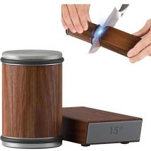 Aiperq - Aiguiseur de Couteaux à Roulettes, Avec Un Diamant Industriel De 15 Et 20 Degrés Pour L'affûtage Des Couteaux, Système d'affûtage des
