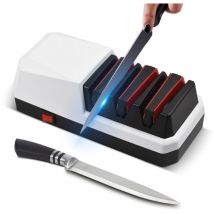 Lifcausal - Aiguiseur de couteaux électrique Système d'affûtage de couteaux en 3 étapes pour un affûtage et un polissage rapides Aiguiseurs de