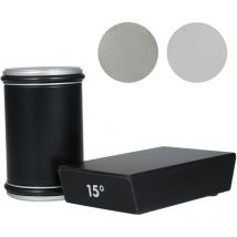Lifcausal - Aiguiseur de couteaux Kit d'affûtage de couteaux à roulettes Aiguiseur de couteaux de cuisine avec 2 blocs d'affûtage Affûtage de