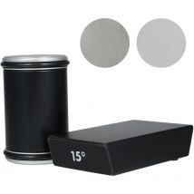 Debuns - Aiguiseur de couteaux Kit d'affûtage de couteaux à roulettes Aiguiseur de couteaux de cuisine avec 2 blocs d'affûtage Affûtage de couteaux à