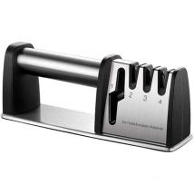 Aiguiseur de couteaux professionnel, aiguiseur de couteaux, aiguiseur de couteaux de cuisine 4 en 1 en acier tungstène diamanté