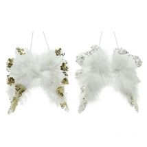 Ailes avec plumes et paillettes 15 cm. Pièce unique