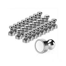 Aimant, 24PCS Magnet Métalliques Aimant Puissant 12x16mm - Aimants en Acier Inoxydable Aimants Frigo pour Tableau D'affichage, Réfrigérateur etc
