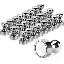 Choyclit - Aimant, 24PCS Magnet Métalliques Aimant Puissant 12x16mm - Aimants en Acier Inoxydable Aimants Frigo pour Tableau D'affichage,