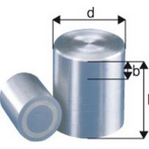 Aimant cylindrique, ø d : 25 mm, Hauteur l 30 mm, Réduction max. b 5 mm, Force de maintien : 80 n, Poids : 106 g