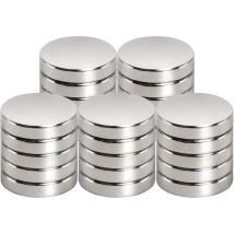 Aimant de néodyme 15 mm de diamètre x 3 mm pour Tableau magnétique, réfrigérateur, Tableau Blanc, Bureau, Tableau Blanc, Aimant Puissant (25 pièce)
