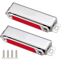 Aimant Porte Placard Puissant 28 kg Loquet Magnétiques 2 Pièces Acier Inoxydable Loqueteaux de Porte Fermeture Aimanté pour Meuble Aimant Puissant