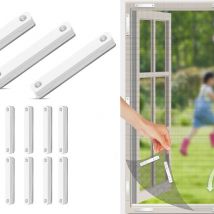 Jn.songs - Aimants pour Moustiquaires Fenêtre Clip pour Moustiquaires Bandes Magnétiques Ermeture Magnétique - 8Pcs Blanc