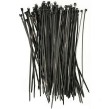 AIPERQ 100pcs Professional Cable Ties 100 x 2.5mm Cable Tie Grip Black Color Temperature Resistant