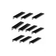 Aiperq - 10er-Pack schwarzer Griff, schwarzer Möbelgriff – unsichtbarer Griff, schwarzer Küchenmöbelgriff, mattschwarzer Möbelgriff aus