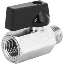 Aiperq - 2 Pièces Mini à Bille en Laiton, G1/4 Mini Soufflage abrasif en Laiton à Bille Pneumatique Compresseurs D'air accessoires de Vannes