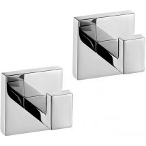 304 Stainless Steel Wall Mounted Towel Rack Black Finish Towel Holder for Bathroom Kitchen Chrome Towel Hook - Aiperq