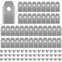 45 cuchillas de titanio para cortacéspedes robóticos Husqvarn/Automower/Yardforce/Gardena (3 g - 0,75 mm) con 45 tornillos. Cuchillas de repuesto