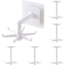 Aiperq - 6 Pièces Support Ustensiles Cuisine, Rotatif à 360° Porte Ustensiles Cuisine, Sans Perçage Rangement Organiseur Rack, Rangement Ustensiles