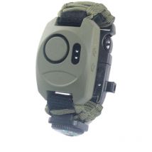 Aiperq - Bracelet de survie en plein air homme femme, kit de bracelet militaire avec silex + boussole + thermomètre + sifflet + couteau + lumière led