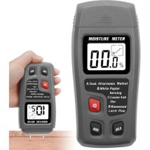 Digital Wood Moisture Meter Wood Humidity Tester Hygrometer Timber Damp Detector Large lcd Display (Grey) - Ymyny