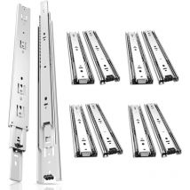 Aiperq - Drawer Slides Automatic Return Drawer Slides Full Extension Slide 45mm 350mm 2 Pair(4pcs)