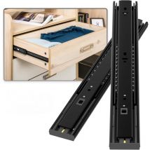 Aiperq - Guías para cajones ymyny, capacidad de carga hasta 45 kg, con cierre suave y rodamientos de bolas, extensión de 400 mm, 1 par (2 piezas) de