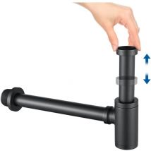 Aiperq - Max Universal Siphon Ablaufgarnitur für Waschbecken & Waschtisch, Universal 1 1/4' Verchromt Röhrensiphon mit Gummimanschette