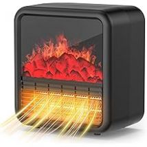 Aiperq Riscaldatore per ambienti da 1000 w per uso interno, Riscaldatore per ambienti a fiamma dinamica piccola ed efficiente dal punto di vista