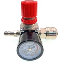 Air Compressor Pressure Regulator, 1/4' Pneumatic Pressure Regulator, Pressure Control Valve with Connection 140 psi 12 Bar