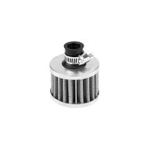 Air Filter, 12mm Universal Car Air Intake Filter Crankcase Vent Cover Breather(Silver)