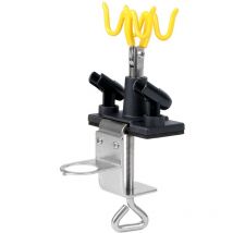 Wiltec - Accessoires Airbrush Support de pistolet 4 pistolets et 1 Manomètre pour Montage sur table Établi