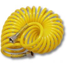 Wiltec - Tuyau spiralé Aérographe Airbrush – 2x g 12,91 mm (1/4') Femelle – Longueur de 5 m – Flexible pneumatique pression pour air comprimé