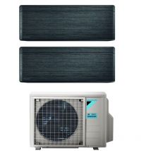 Aire acondicionado Daikin bluevolution dual split inverter serie stylish real blackwood 7+12 con 2mxm40a r-32 wi-fi integrado 7000+12000 color madera