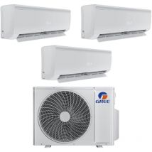 Aire acondicionado Gree trial split inverter aire acondicionado bora plus serie 12+12+12 con gwhd(24)nk6oo r-32 wi-fi opcional 12000+12000