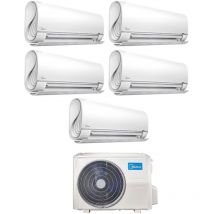 Aire acondicionado Midea penta split inverter breezeless+ serie 9+9+9+12 con m5o-42fn8-q r-32 wi-fi integrado 9000+9000+9000+12000 - nuevo