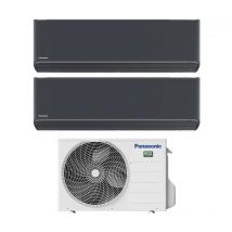 Panasonic - aire acondicionado dual split inverter aire acondicionado etherea dark series 7+9 con cu-2z35tbe r-32 wi-fi integrado color gris grafito