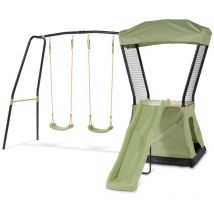 Exit Toys - Aire de jeux avec toboggan et double balançoire exit Ivy