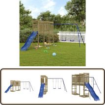 Aire de jeux d'extérieur bois de pin imprégné - Jeux D'extérieurs - Aire De Jeux - Bois - Enfant - Jouet Extérieur