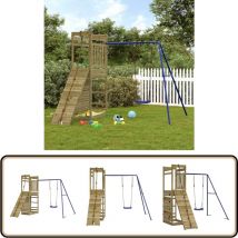 Aire de jeux d'extérieur bois de pin imprégné - Jeux D'extérieurs - Aire De Jeux - Jeux En Bois - Tour De Jeu - Balançoire