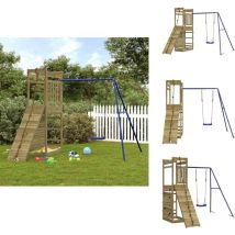 Aire de jeux d'extérieur bois de pin imprégné - Jeux D'extérieurs - Aire De Jeux - Jeux En Bois - Tour De Jeu - Balançoire