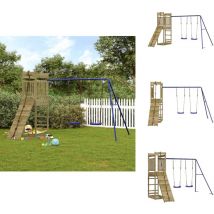 Aire de jeux d'extérieur bois de pin imprégné - Jeux D'extérieurs - Aire De Jeux - Jeux En Bois - Tour De Jeu - Balançoires