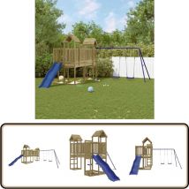 Aire de jeux d'extérieur bois de pin imprégné - Jeux D'extérieurs - Aire De Jeux - Maisonnette De Jeu - Jouet Extérieur - Bois