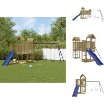 Aire de jeux d'extérieur bois de pin imprégné - Jeux D'extérieurs - Aire De Jeux - Maisonnette De Jeu - Jouet Extérieur - Bois